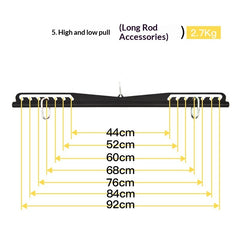 New Adjustable Back-Stretching Device  8-Piece Set With Adjustable Handles