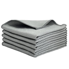 Fish-scale Fabric Glass-cleaning Cloth For The Kitchenultra-fine Microfiber Highly Absorbent Extra-thickAnd Lint-free