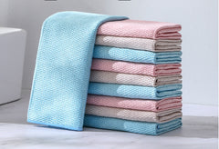 Fish-scale Fabric Glass-cleaning Cloth For The Kitchenultra-fine Microfiber Highly Absorbent Extra-thickAnd Lint-free