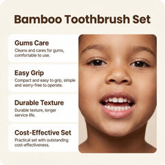Bamboo Toothbrush Set