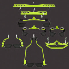 New Adjustable Back-Stretching Device  8-Piece Set With Adjustable Handles
