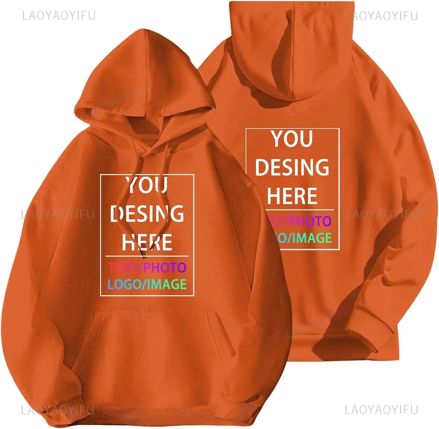 Custom Hoodie Custom Hoodies for Men and Women Design Your Own Customized Add Your Text Photo Hoodies Adjustable Drawstring Tops