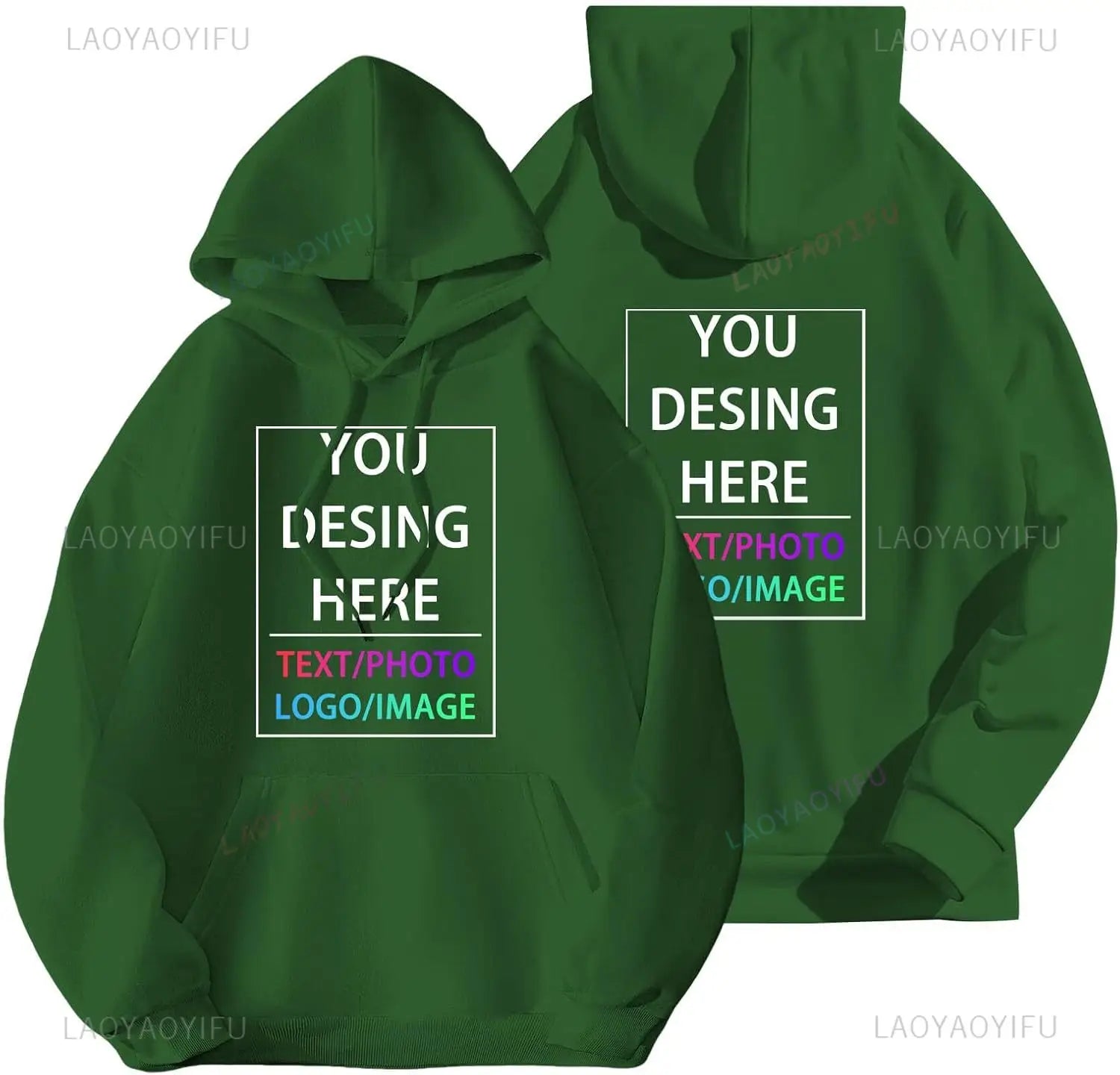 Custom Hoodie Custom Hoodies for Men and Women Design Your Own Customized Add Your Text Photo Hoodies Adjustable Drawstring Tops