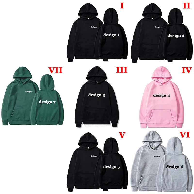 Men Hoodies Loose Casual Clothing Women Fashion Long Sleeve Hooded Pullover Personality Design Streetwear Sweatshirts