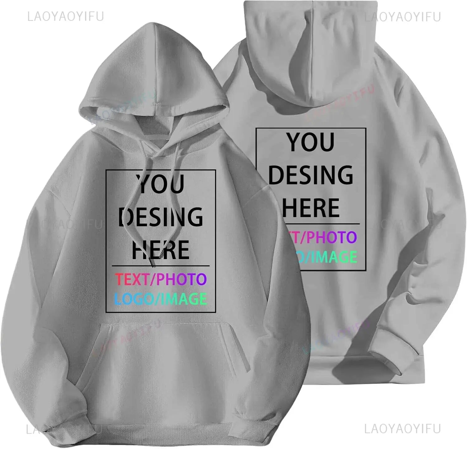 Custom Hoodie Custom Hoodies for Men and Women Design Your Own Customized Add Your Text Photo Hoodies Adjustable Drawstring Tops