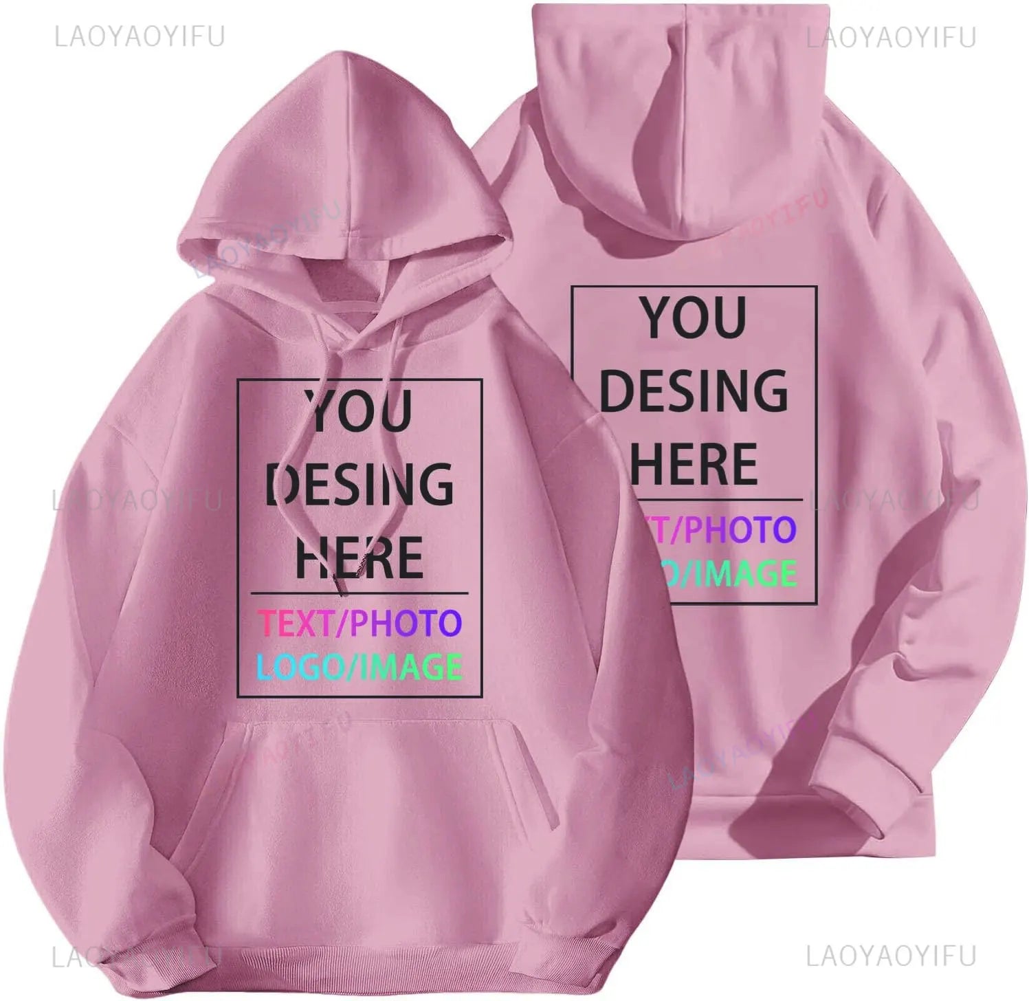 Custom Hoodie Custom Hoodies for Men and Women Design Your Own Customized Add Your Text Photo Hoodies Adjustable Drawstring Tops