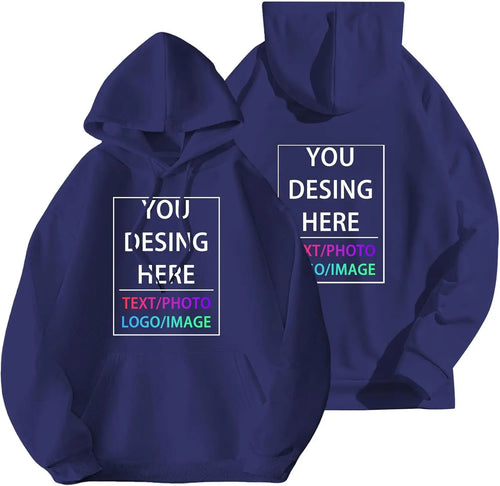 Custom Hoodie Custom Hoodies for Men and Women Design Your Own Customized Add Your Text Photo Hoodies Adjustable Drawstring Tops
