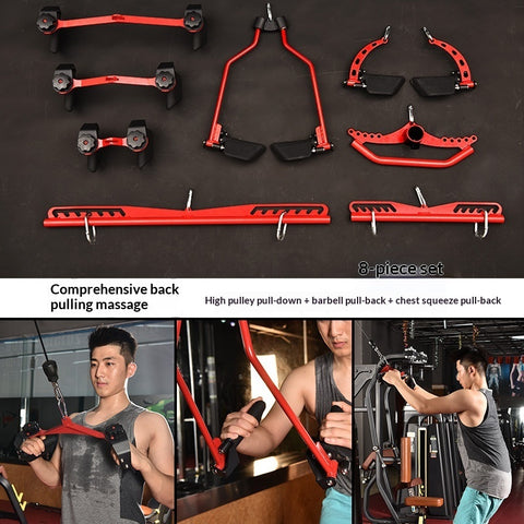 New Adjustable Back-Stretching Device  8-Piece Set With Adjustable Handles